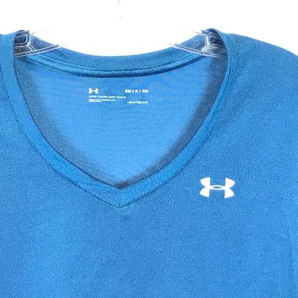 Size Small Under Armour UA Tech V-Neck T Shirt Top - Picture 2 of 3